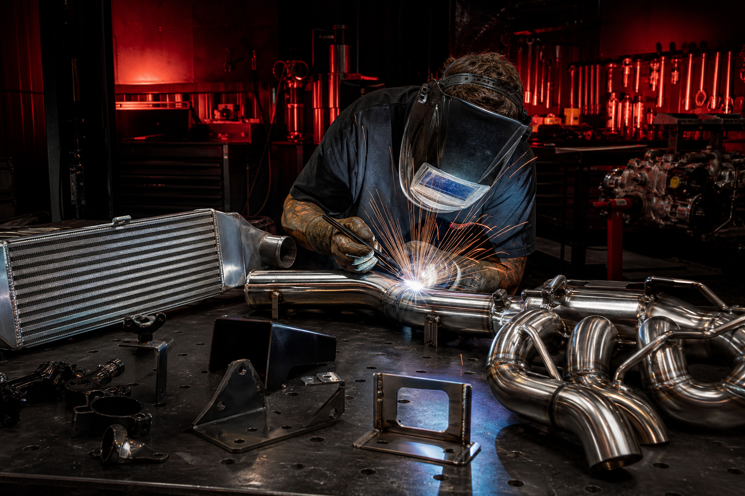 Custom Fabrication at Wizard Will Performance workshop